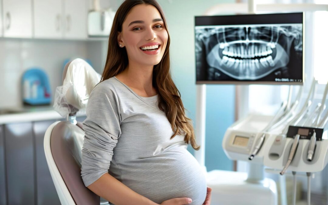 woman receiving dental care during pregnancy